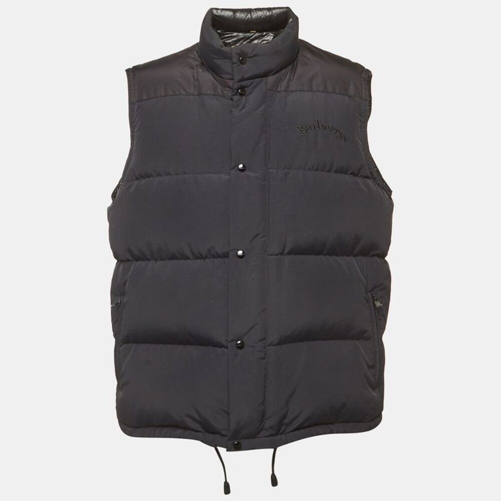 Burberry Black Nylon Down Gilet Xxl
